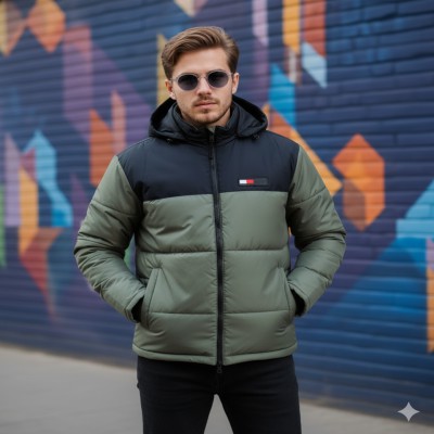 টমি ব্র্যান্ডের এক্সপোর্ট ফুল হাতা জ্যাকেট (কালার-জলপাই)