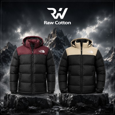 Export Insulated Minus Down Jacket(Colour-Merun+Creem Black Mix)