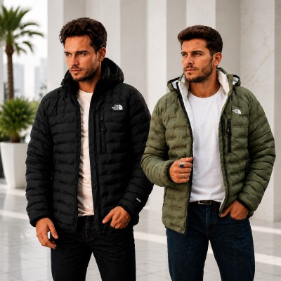 TNF Insulated Duck Down 800( Colour-Black+Olive)